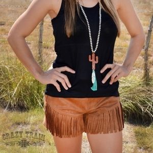 BRAND NEW Crazy Train Fringe Shorts!